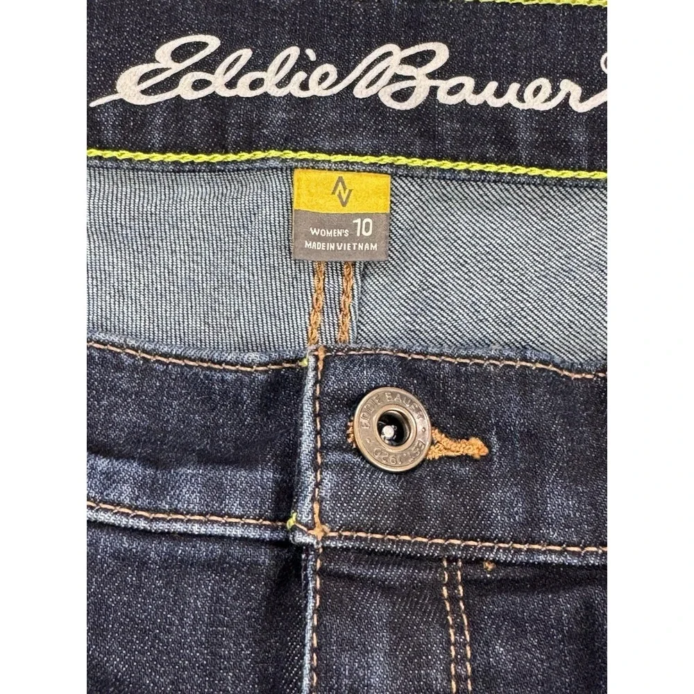 Eddie Bauer Slightly Curvy Straight‎ Leg Blue Jeans Size 10